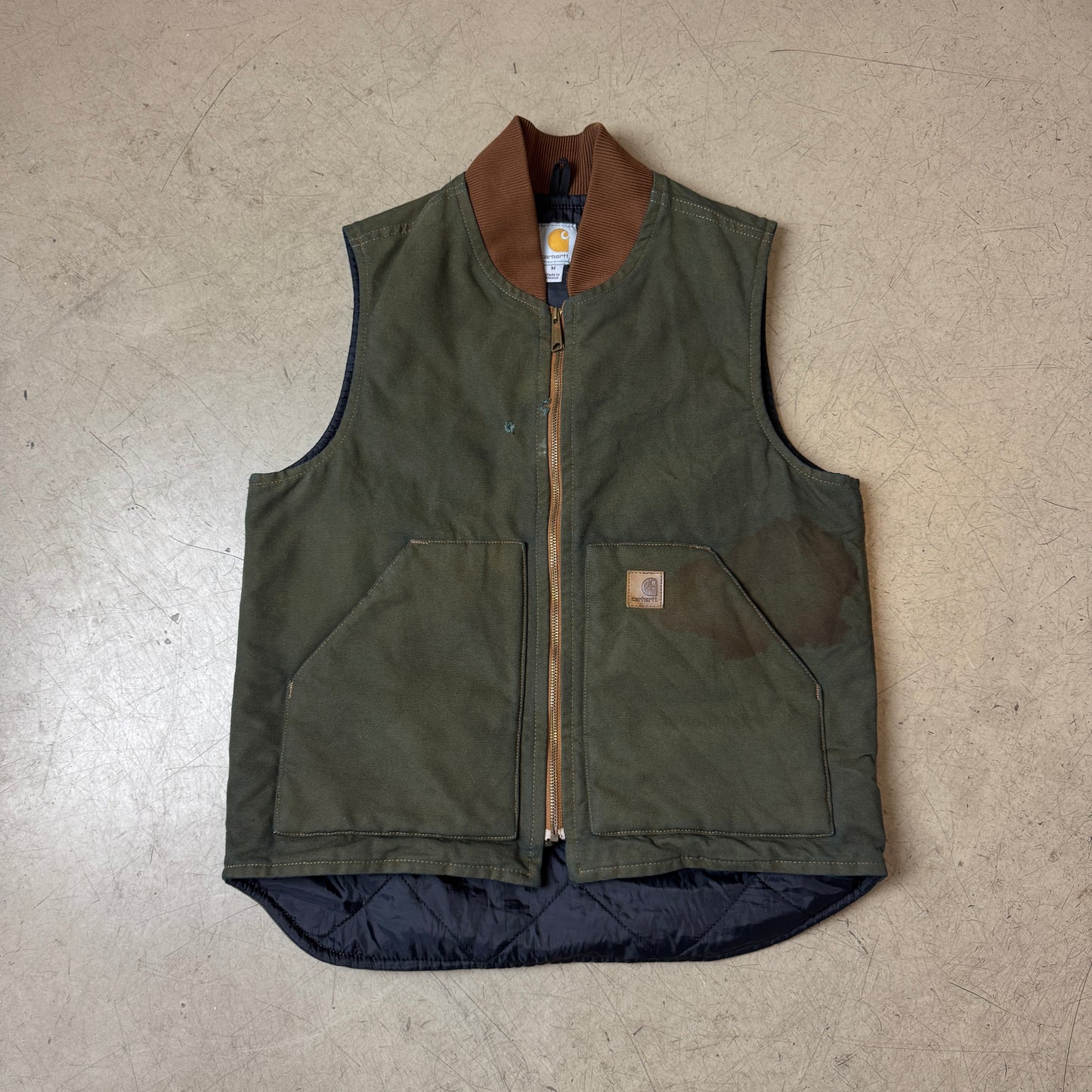 (M) Carhartt Duck Weste Forest Green