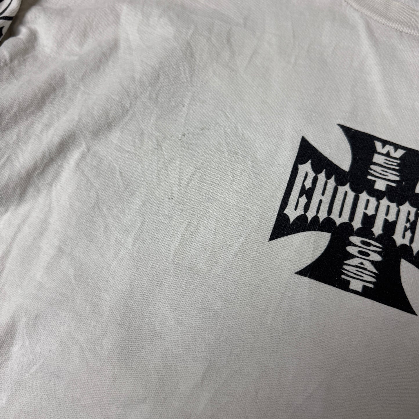 (L) Choppers Big Logo Longsleeve Shirt langarm weiß schwarz