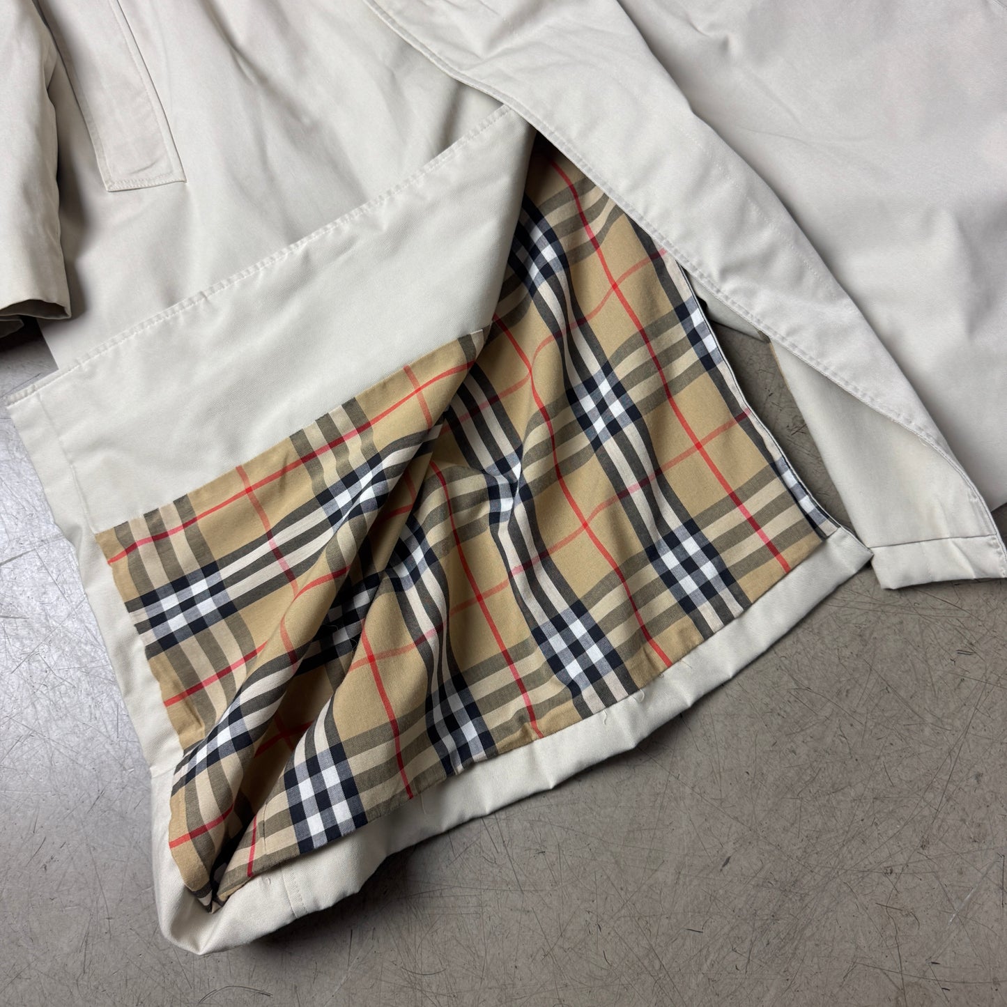 (XL) Vintage Burberry Trench Coat beige Creme Mantel