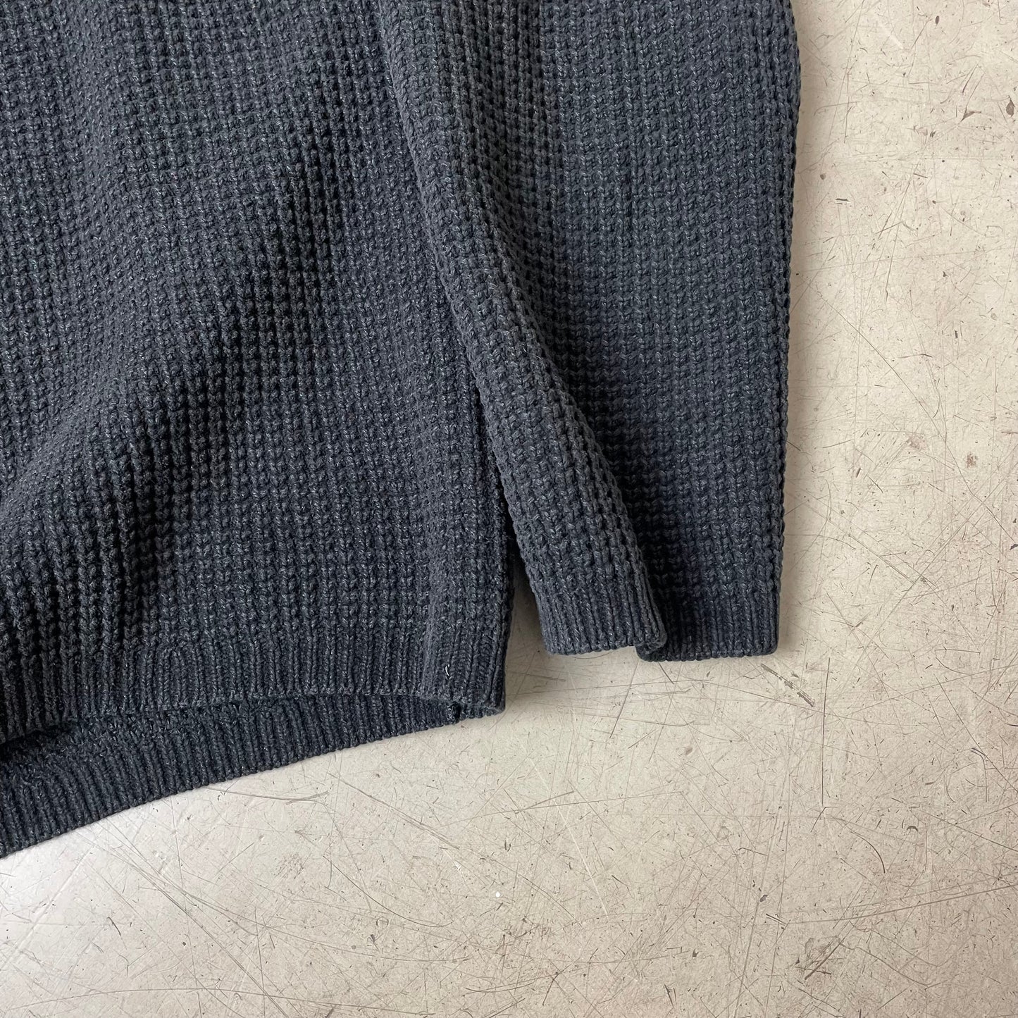 (L) C.P. Company Knit Hoodie Kapuzenpullover schwarz Strick