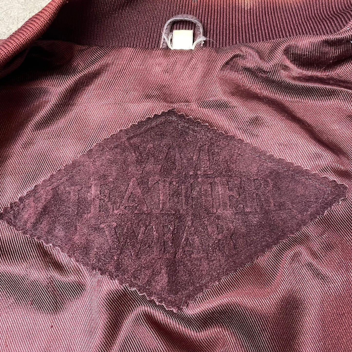 (M) Wildleder Bomberjacke burgundy dunkelrot