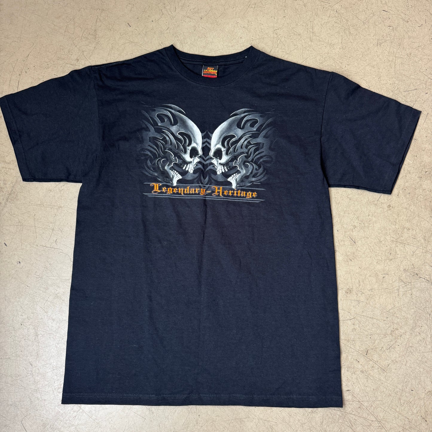 (XL) Skull Tribal Biker T-Shirt schwarz Legendary Heritage