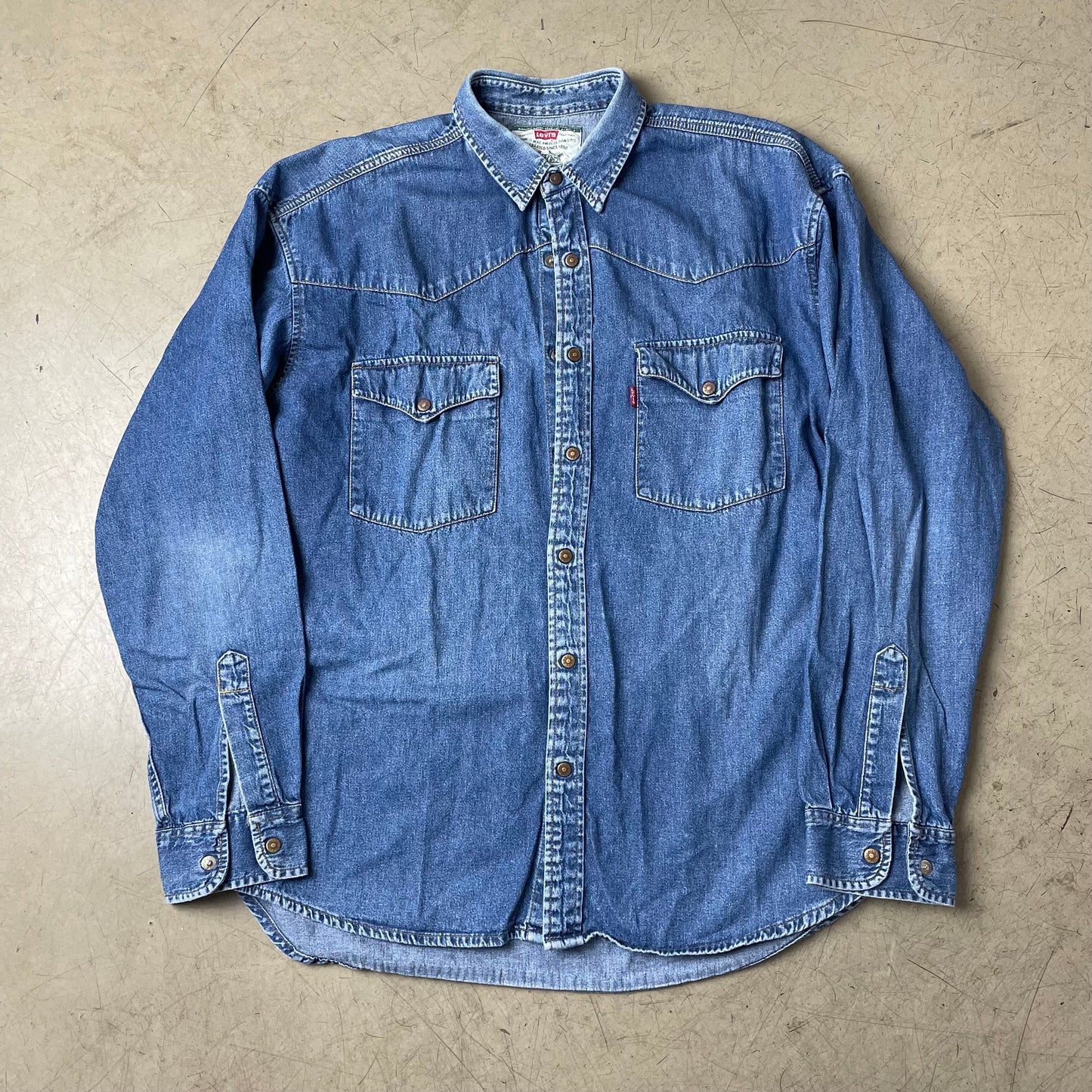 (XL) 1990s Levi’s Jeanshemd Denim Blau Western