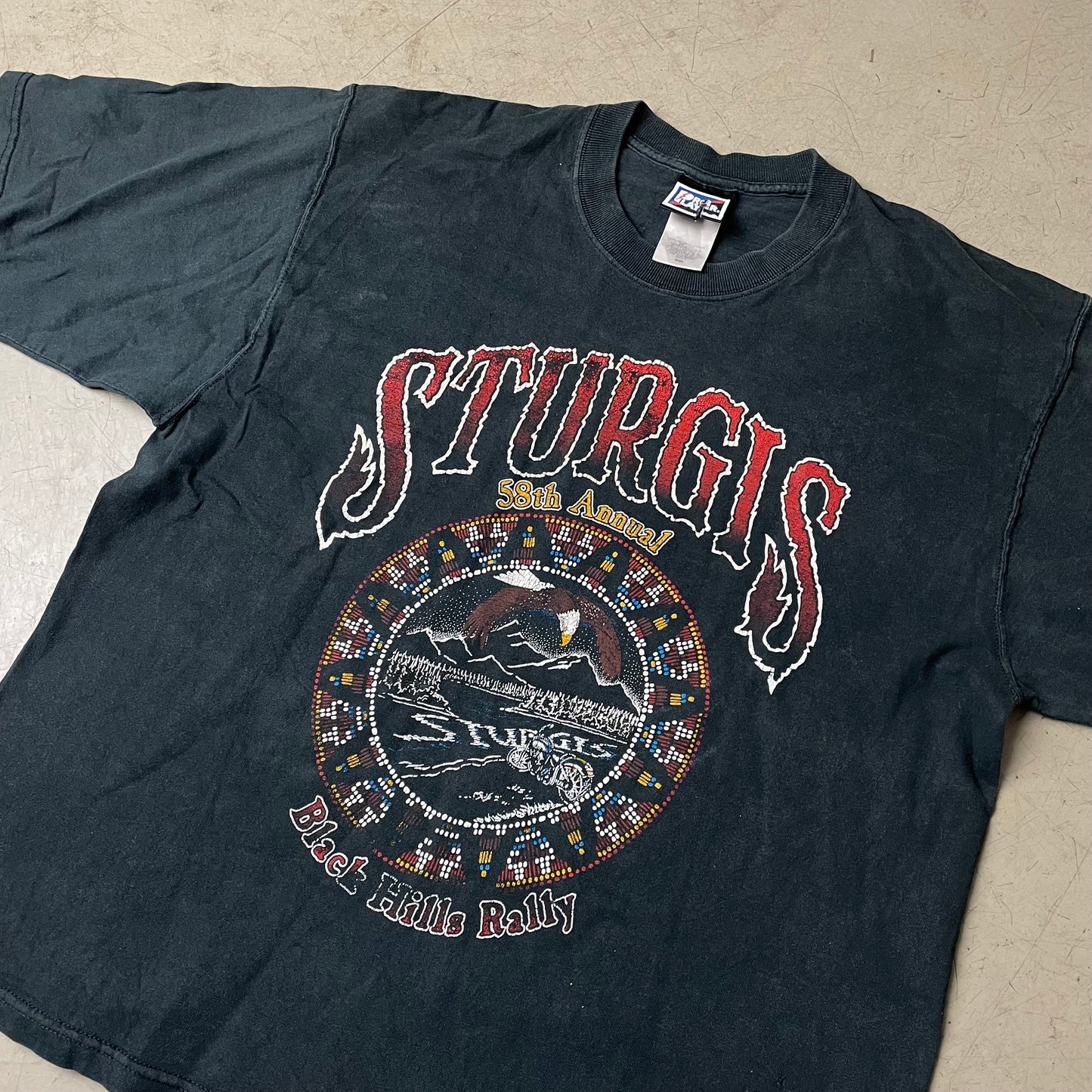 (L) 1998 Sturgis Eagle Biker Tshirt schwarz
