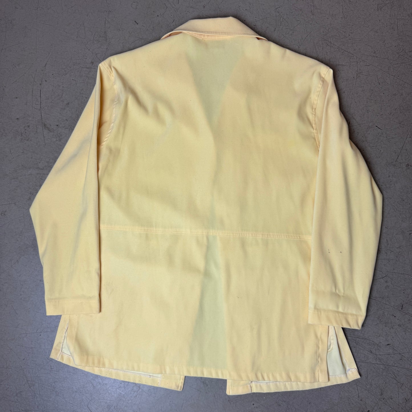 (L) 1970s Casual Palace French Work Shirt Butter Yellow