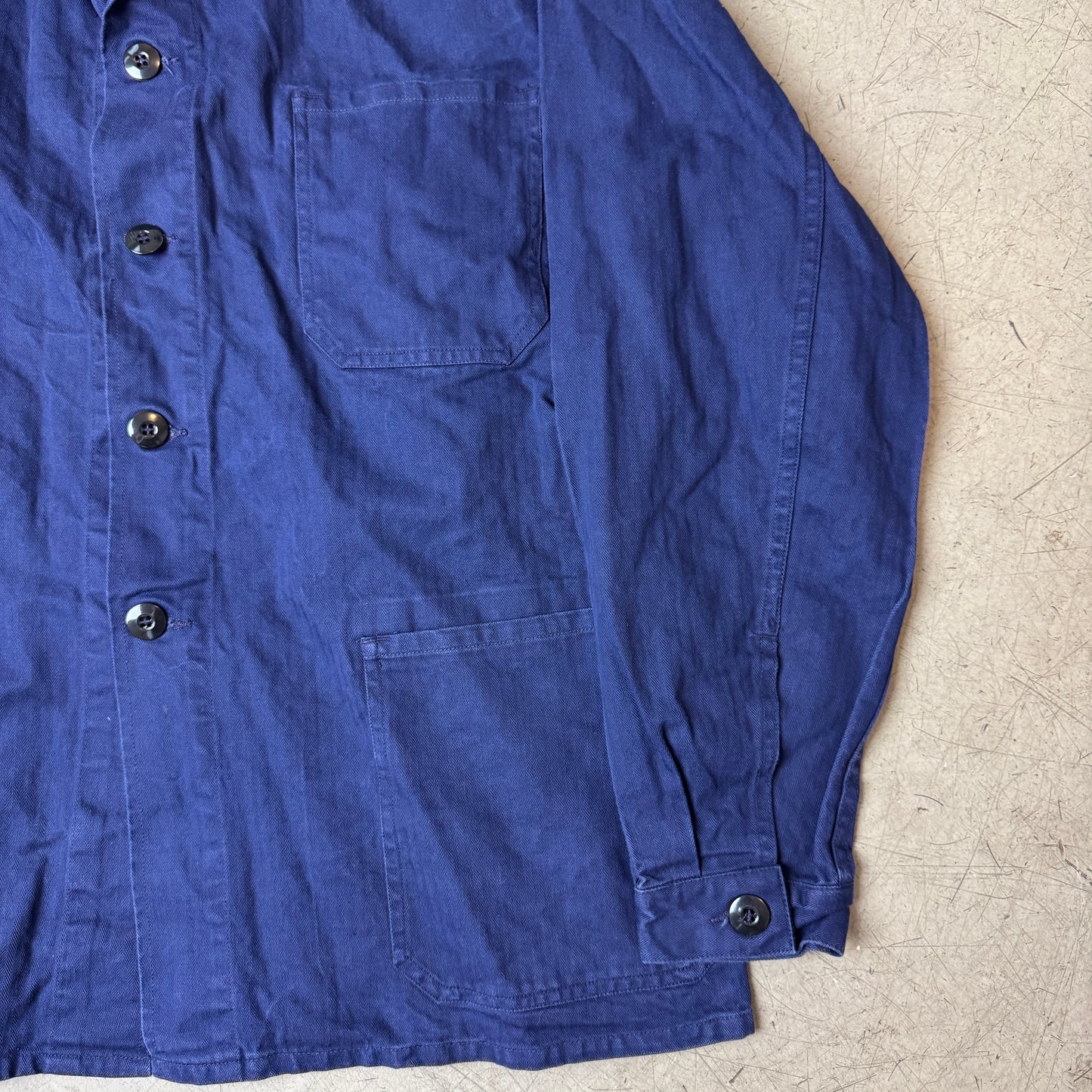 (L) French Work Shirt blau