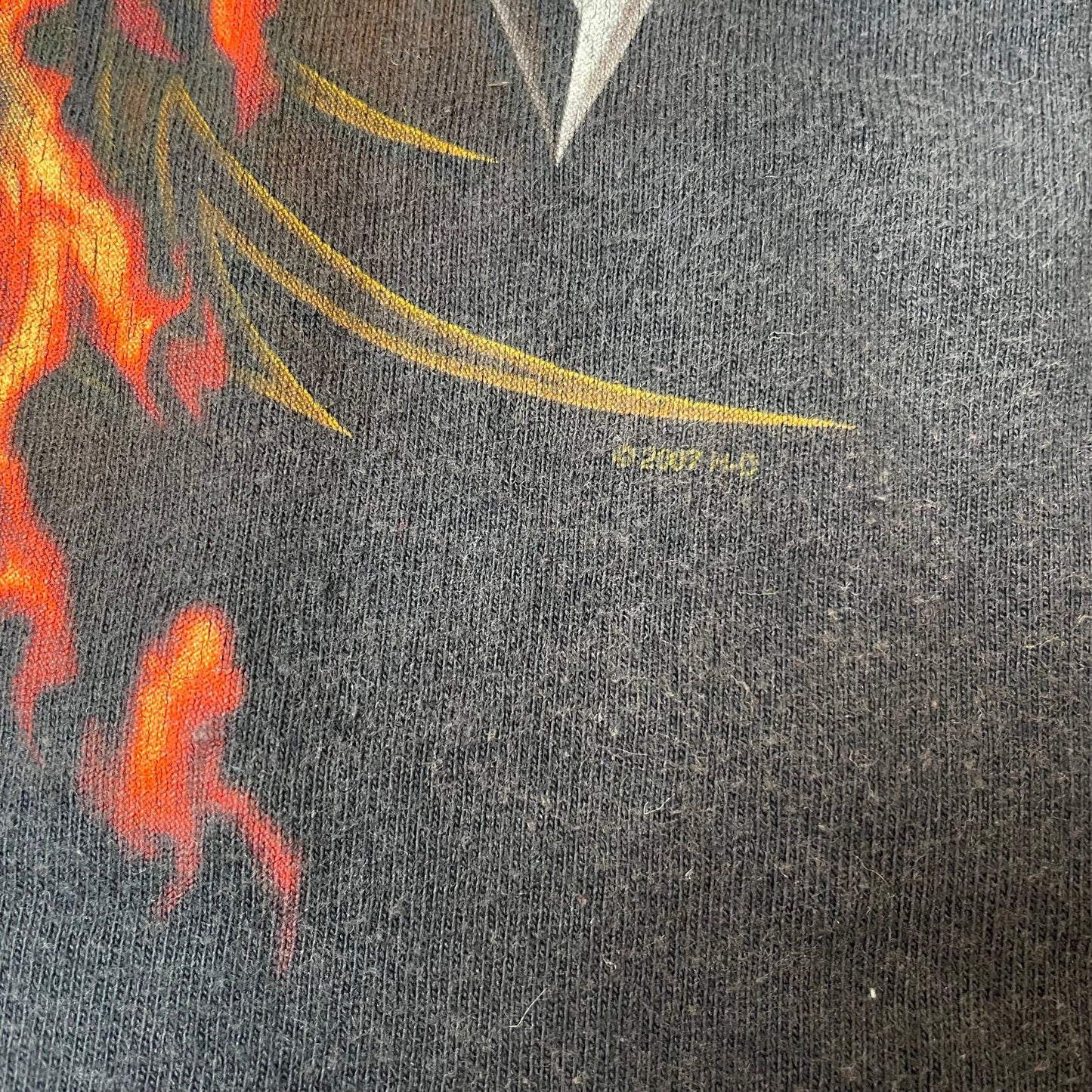 (XXL) 2006 Harley Davidson Flames Eagle Orlando Tshirt schwarz
