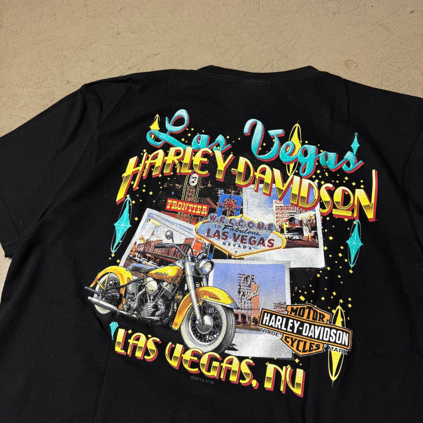 (L) Harley Davidson Las Vegas Biker T-Shirt 2010