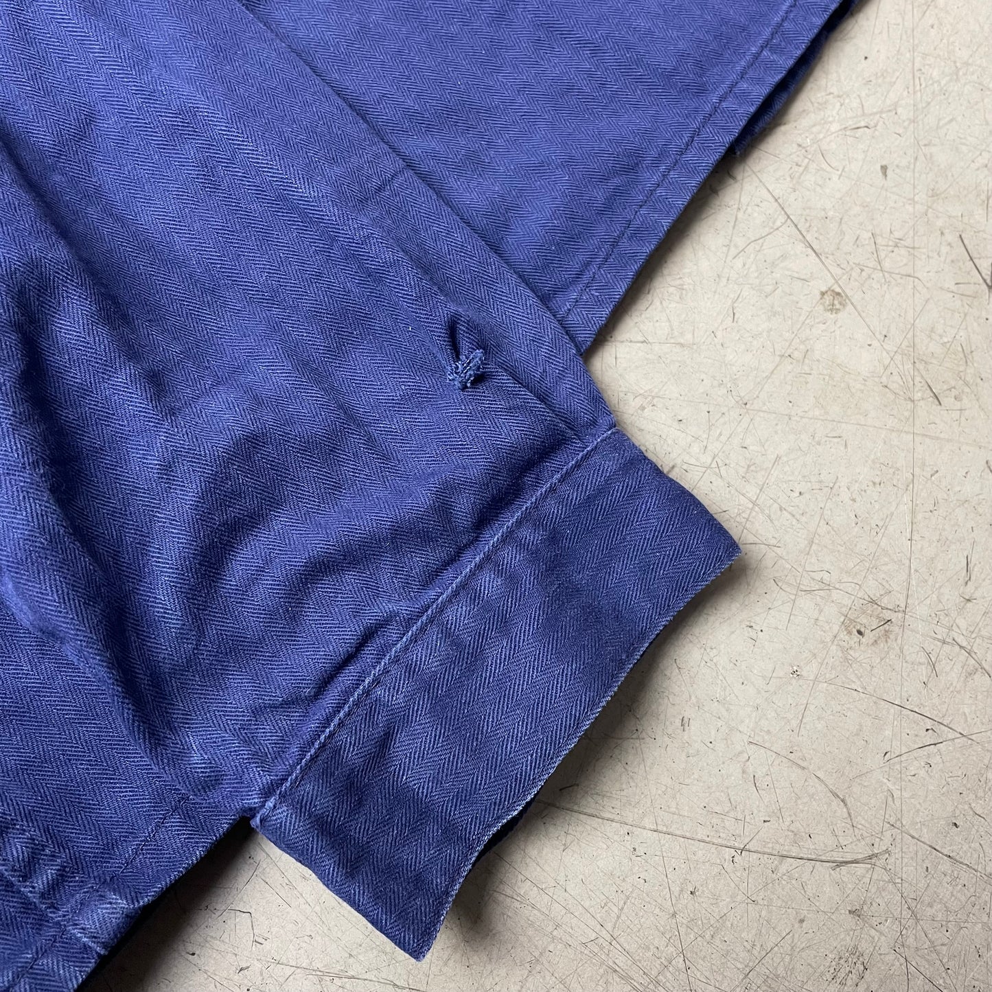 (L) French Work Shirt Yin Yang faded blau