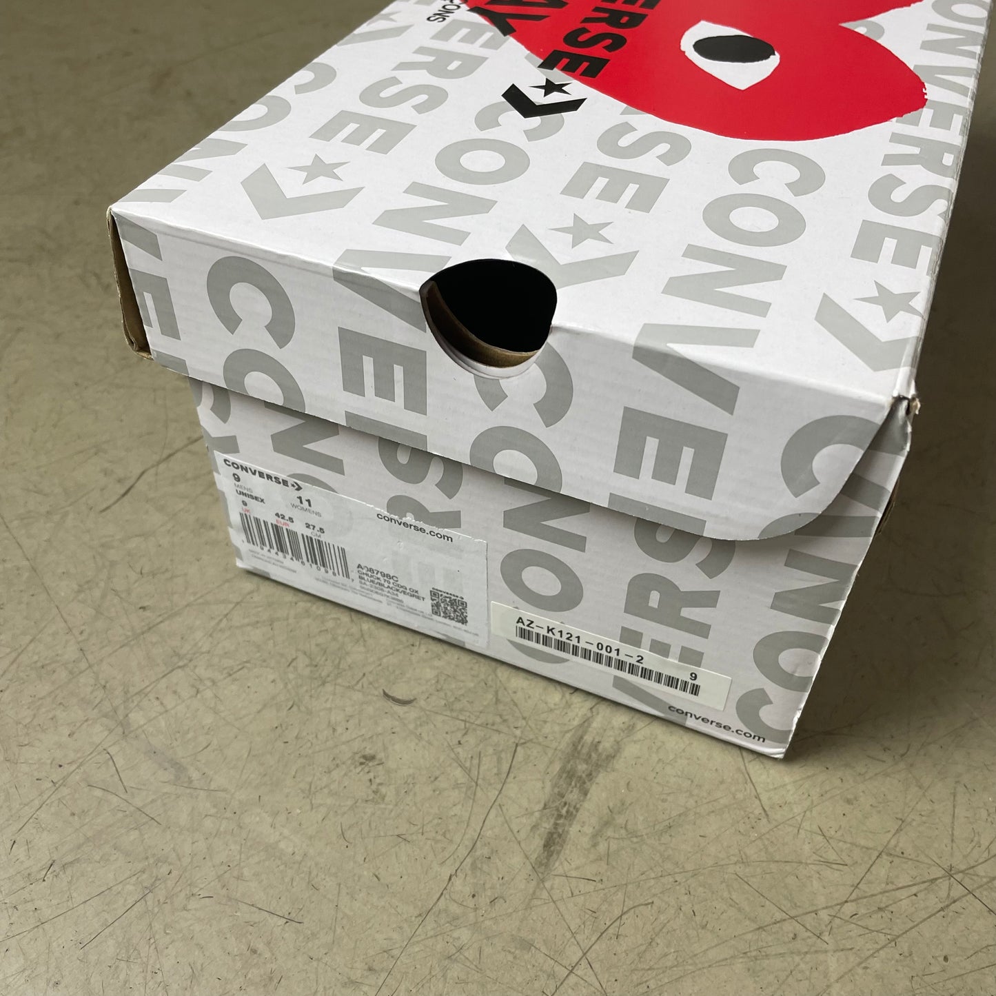 (EU 42,5) CDG Comme des Garcons Converse Chucks Low blau weiß US9