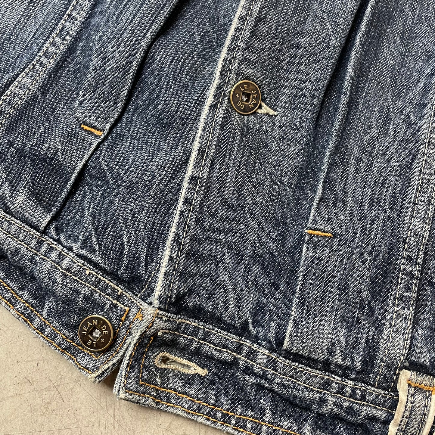 (XXL) Marithe Francois Girbaud Jeansjacke Faded Blau