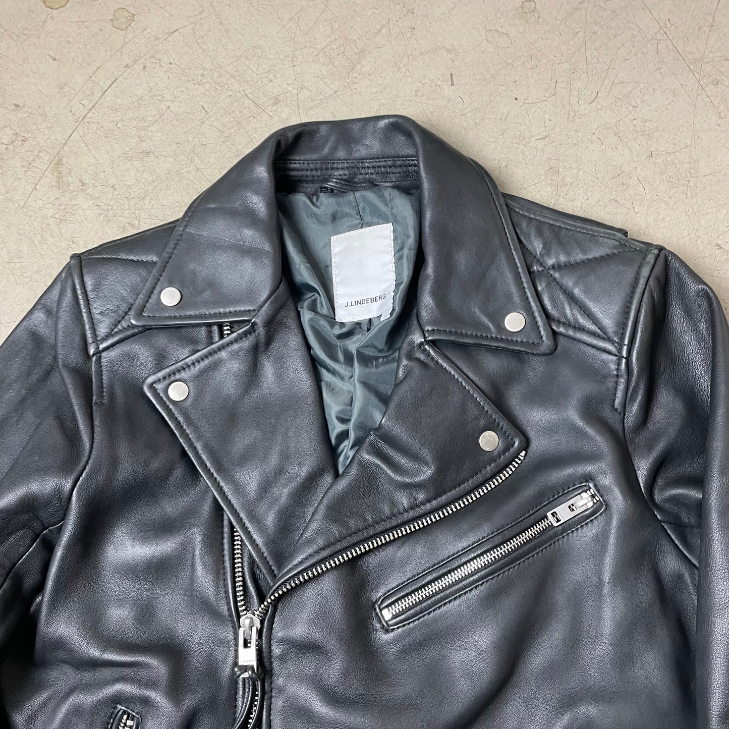 (M) J.Lindeberg Biker Lederjacke schwarz