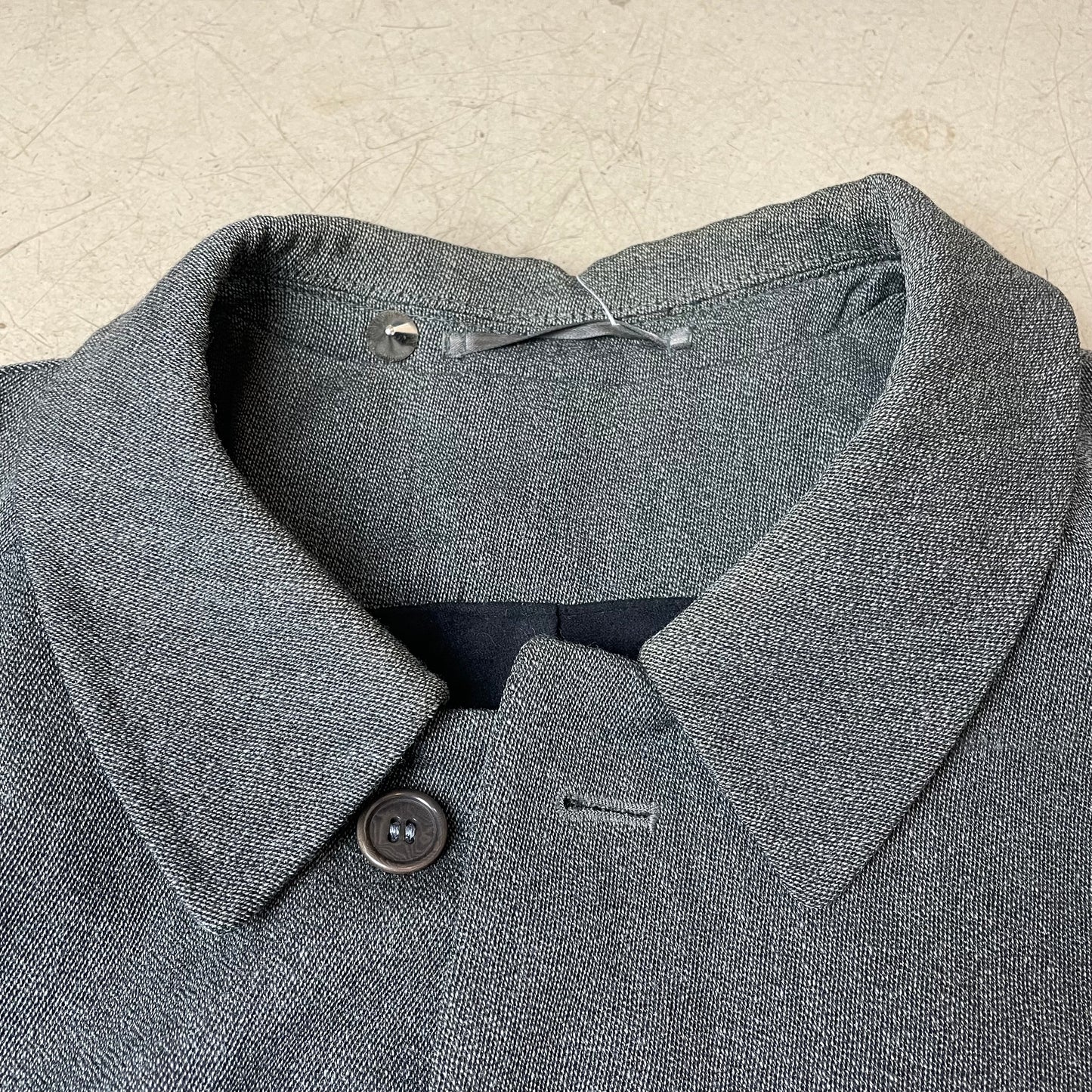 (XL) Vintage Yves Saint Laurent Homme Wollmantel Schurwolle grau Gr.50