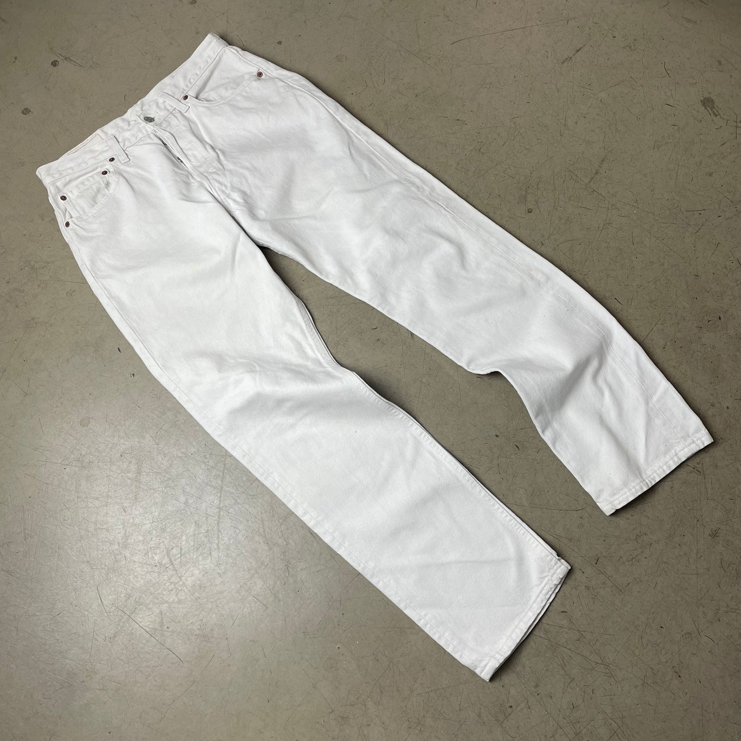 (M) Wmn Levi’s 501 Jeanshose Denim weiß W33/L32