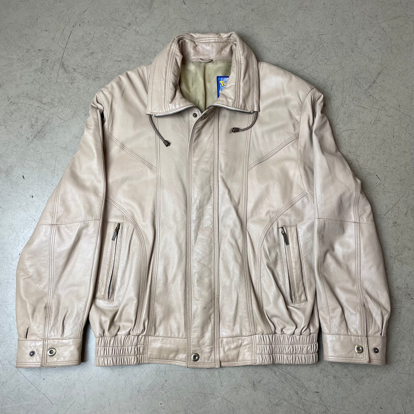 (M) Lederjacke beige
