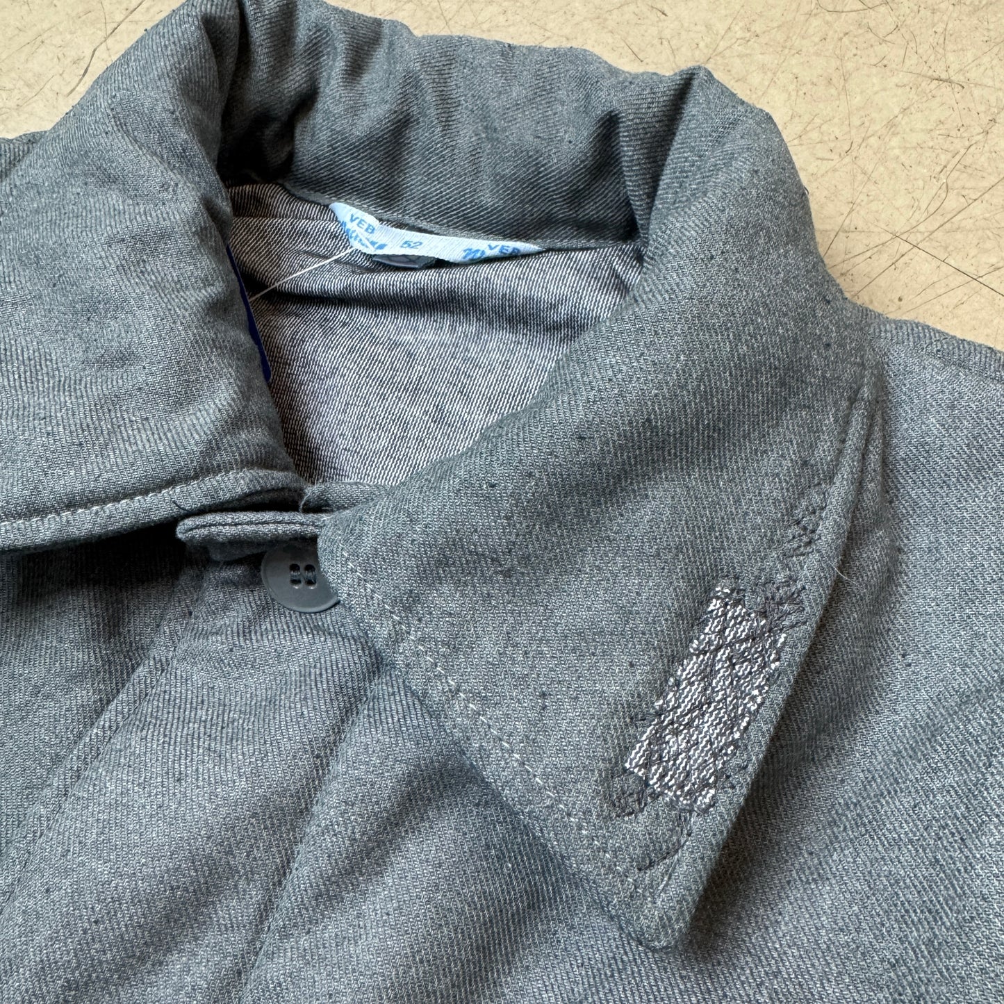 (L) 1980s Padded French Work Jacket Grau