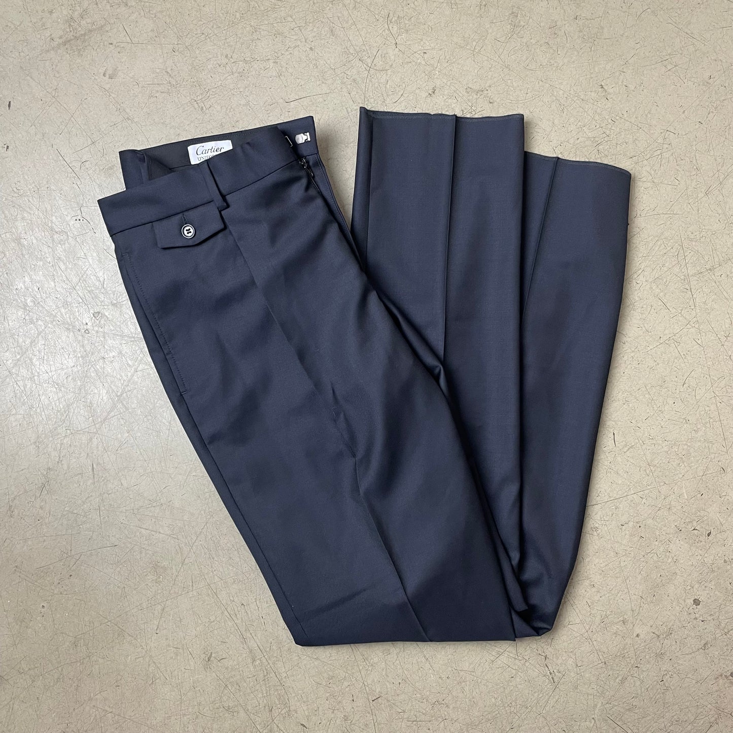 (L) Rare Cartier Uniforms Anzughose Navy dunkelblau 42