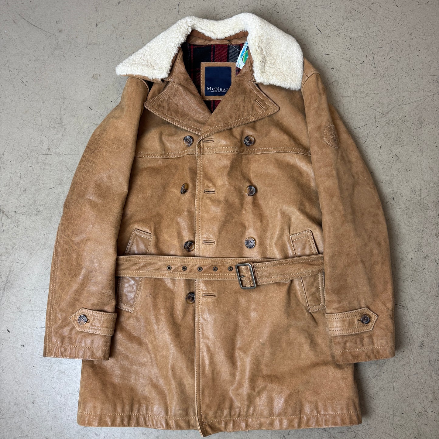 (L) McNeal Leder Flieger Pilot Mantel