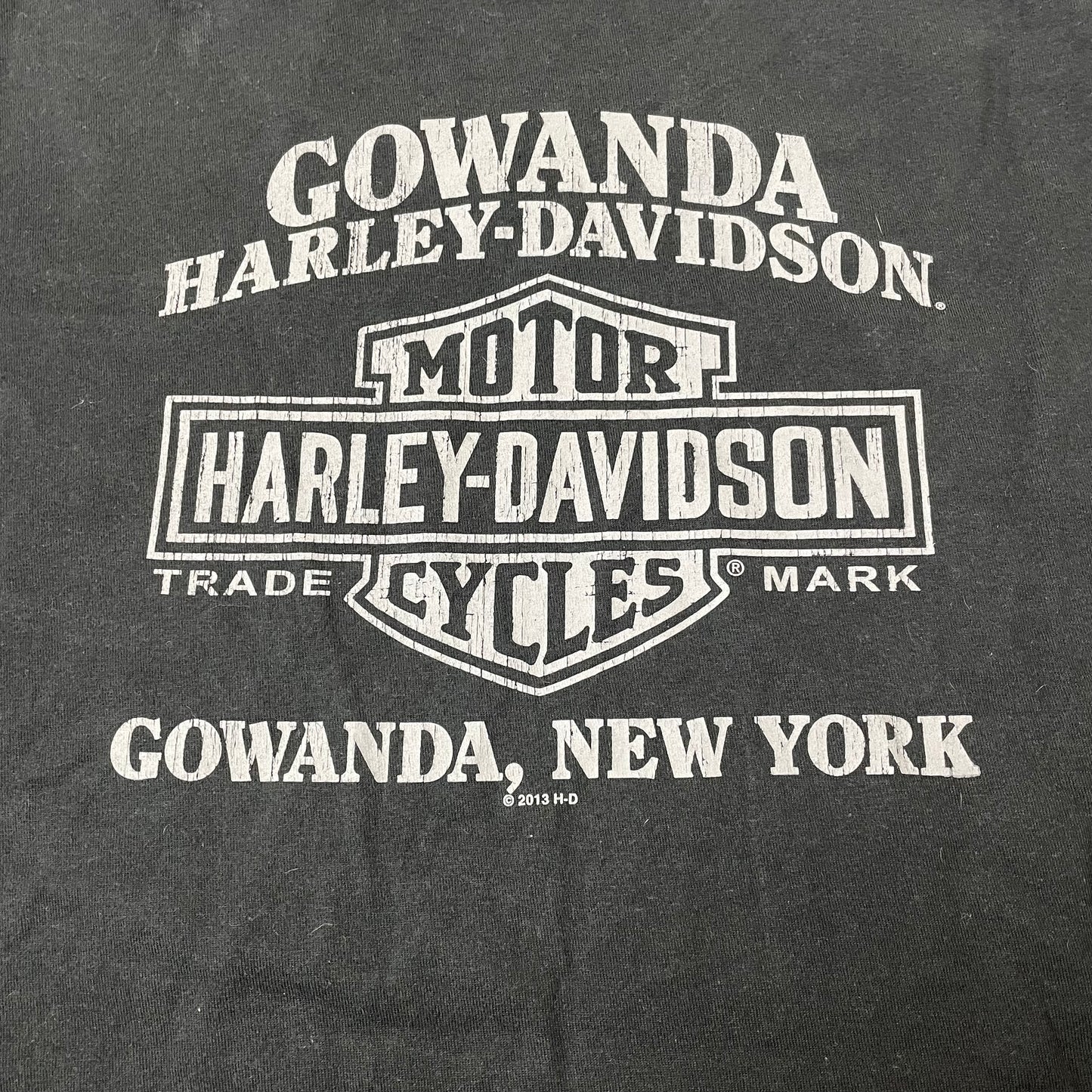 (XL) 2013 Harley Davidson Gowanda New York Logo Tshirt schwarz