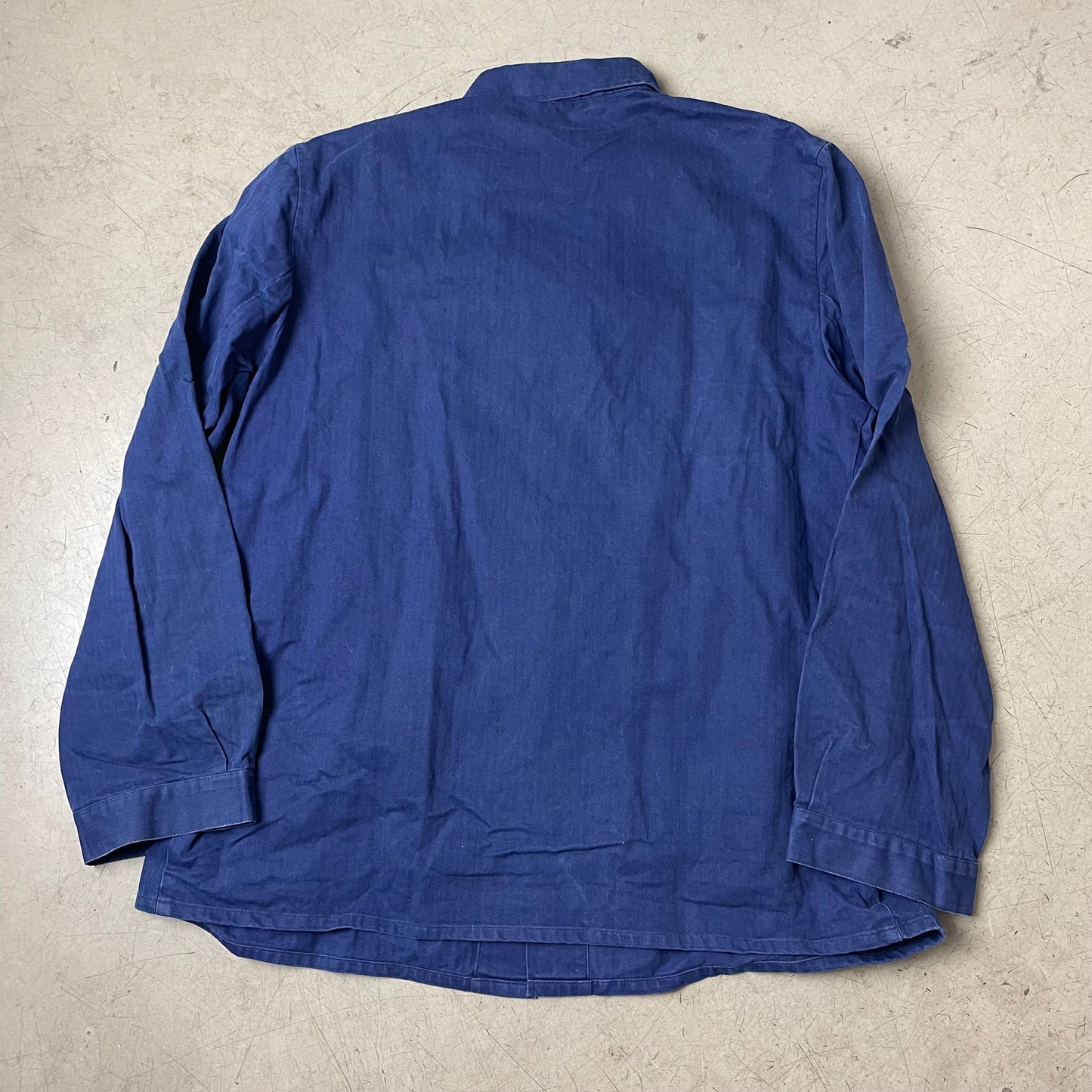 (XL) Vintage French Work Shirt Hemd blau