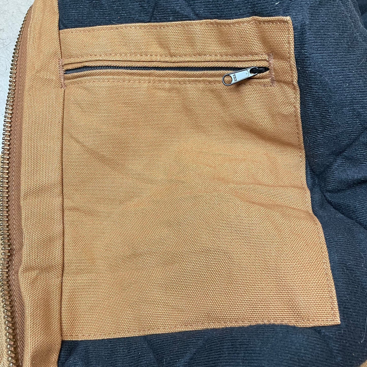 (XL) Carhartt Hooded Active Jacket Braun Made in USA L Tall