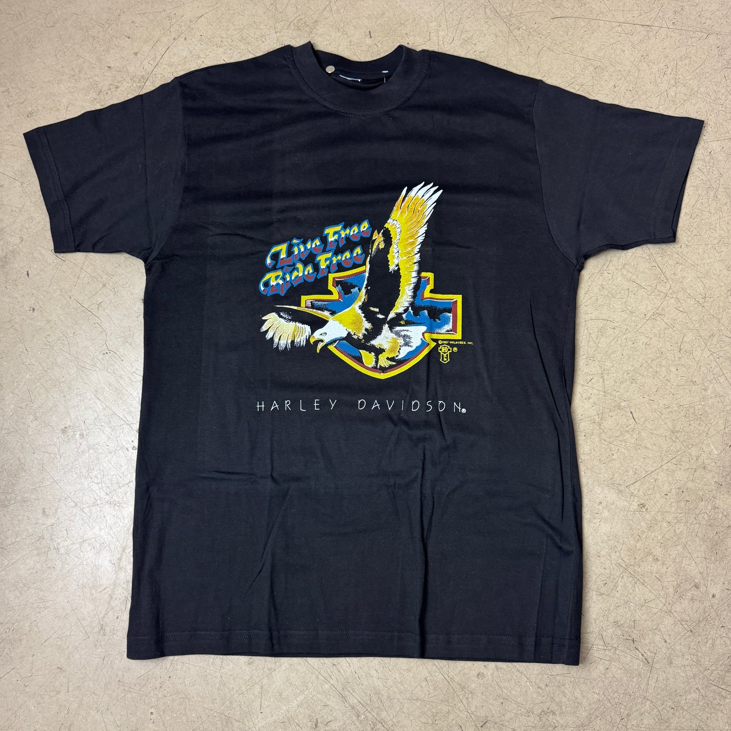 (L) Harley Davidson Eagle T-shirt schwarz Bigfoot